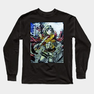 Female Anime Warrior Long Sleeve T-Shirt